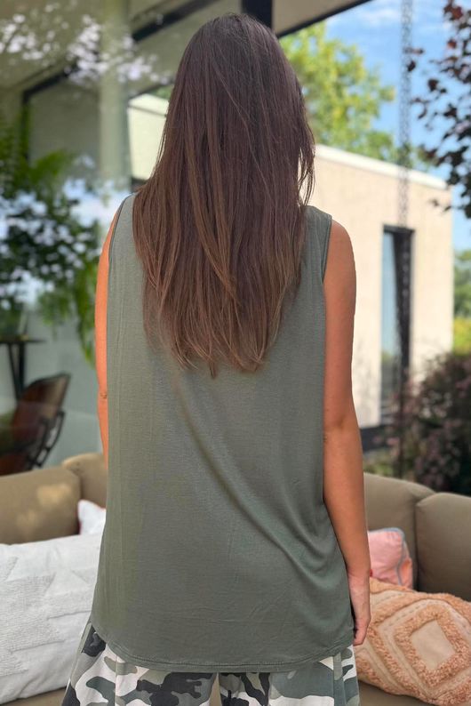 Essential Jersey Layering Vest Khaki